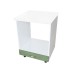 Corp pentru cuptor incorporabil cu sertar Zebra, Alb/MDF Verde, cu blat alb, 60 x 85 x 60 cm